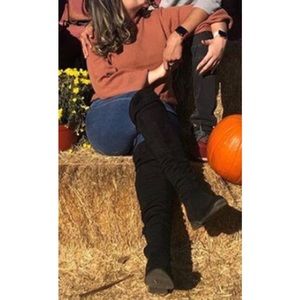 Black thigh-high boots🍂🤎